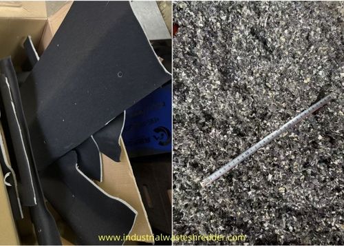 Últimas notícias da empresa sobre Amostra de trituração do telhado do carro, 10 mm, interior do carro triturador de resíduos tapetes moedor ferramenta de liga de aço lâminas de corte