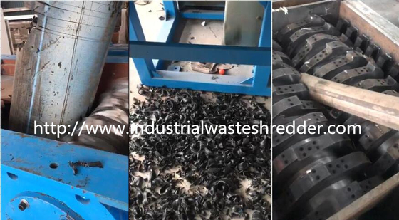 Bom preço. Retalhadora plástica do eixo do dobro do HDPE da sucata anti - corrosivo para a tubulação Waste on-line