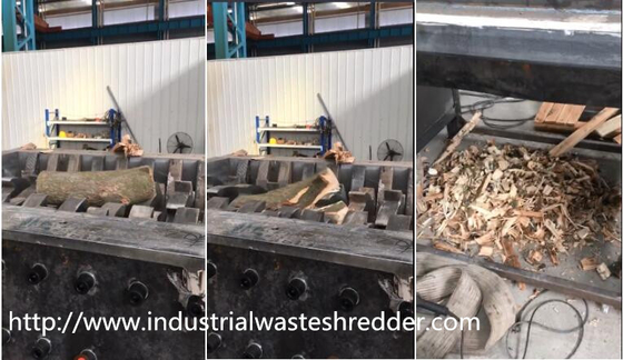 Bom preço. Retalhadora resistente de 2 eixos, máquina de madeira Waste da retalhadora da sucata de baixo nível de ruído on-line