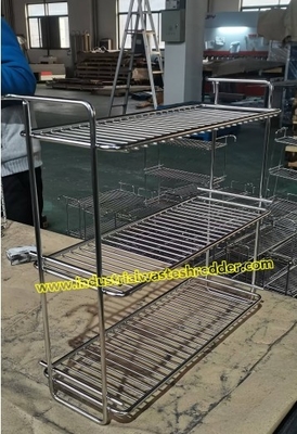 Bom preço. 316 Equipamento médico de aço inoxidável Trolley de transporte Frame personalizado OEM prateleira de aço inoxidável para uso hospitalar on-line