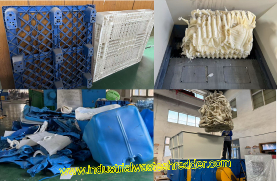 Máquina de triturador de eixo único para reciclagem de resíduos de tecidos de película de plástico